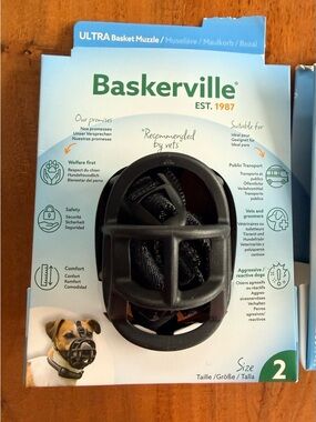Black Ultra Basket Muzzle - Size 2